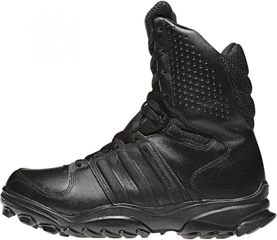 Botas tacticas, Adidas GSG-9.2, negras, suela alta, refuerzo de tobillo alto y acolchado, botas