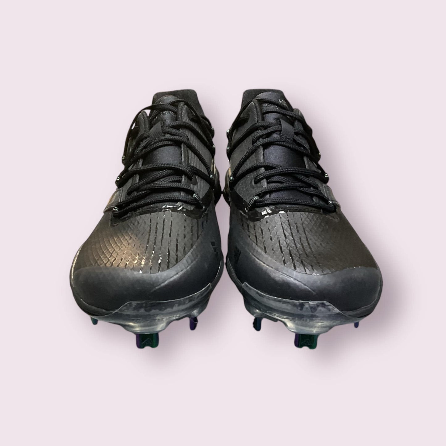 Zapatillas de béisbol Adizero Afterburner 8 en negro, ligeras y transpirables, con suela de tacos para máxima velocidad y tracción en el campo