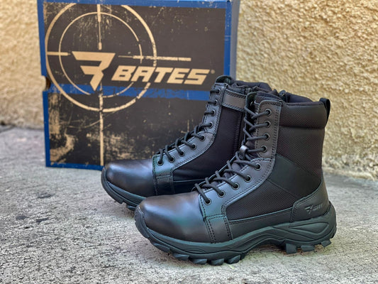 BATES Fuse, negro, botas tácticas, botas, policial, rudo, senderismo, escalar, entrenamiento, duraderas