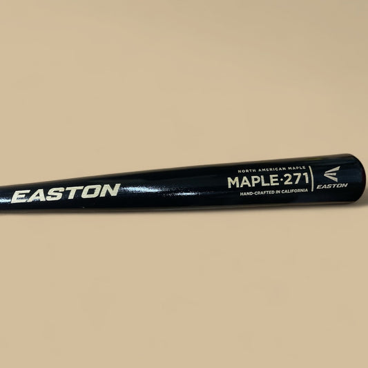 Bate de béisbol Easton Maple 271, hecho de madera de arce, con diseño balanceado para un swing rápido y potente
