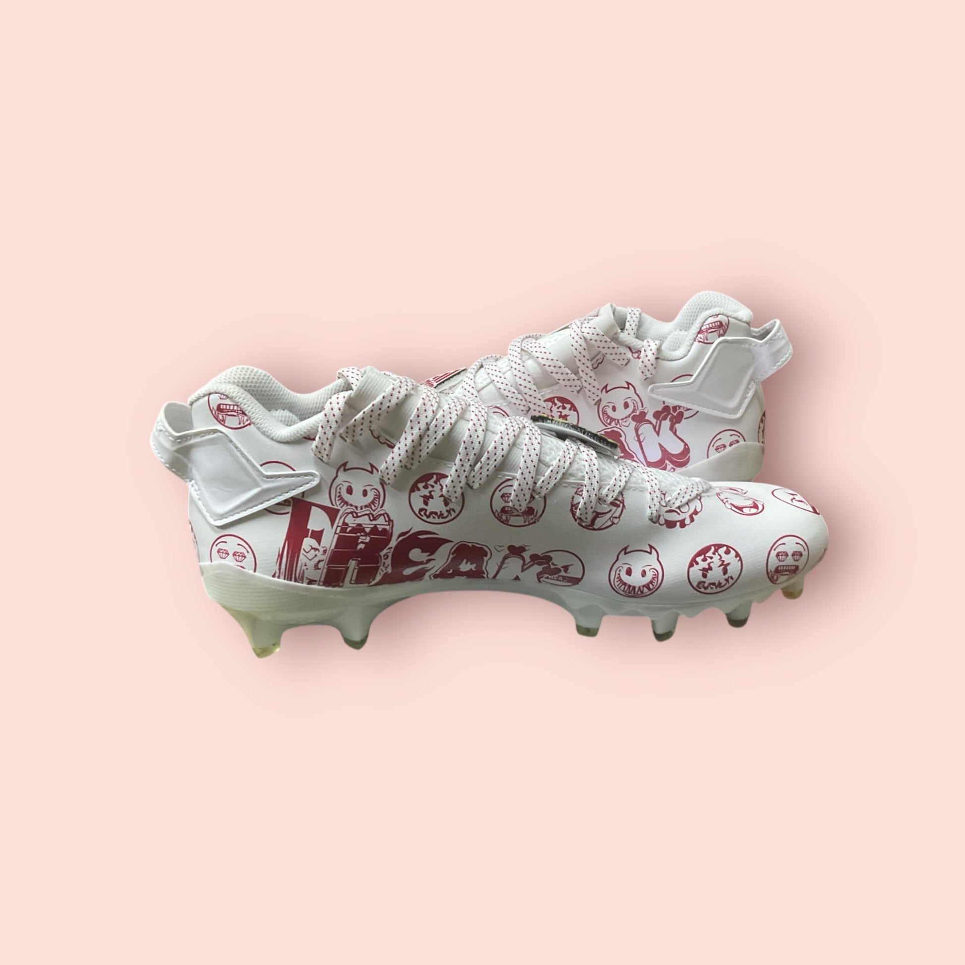 Zapatillas de béisbol Freak 22 Big Mood DSG SM en rojo, con suela de tacos moldeados para tracción y estilo en el campo