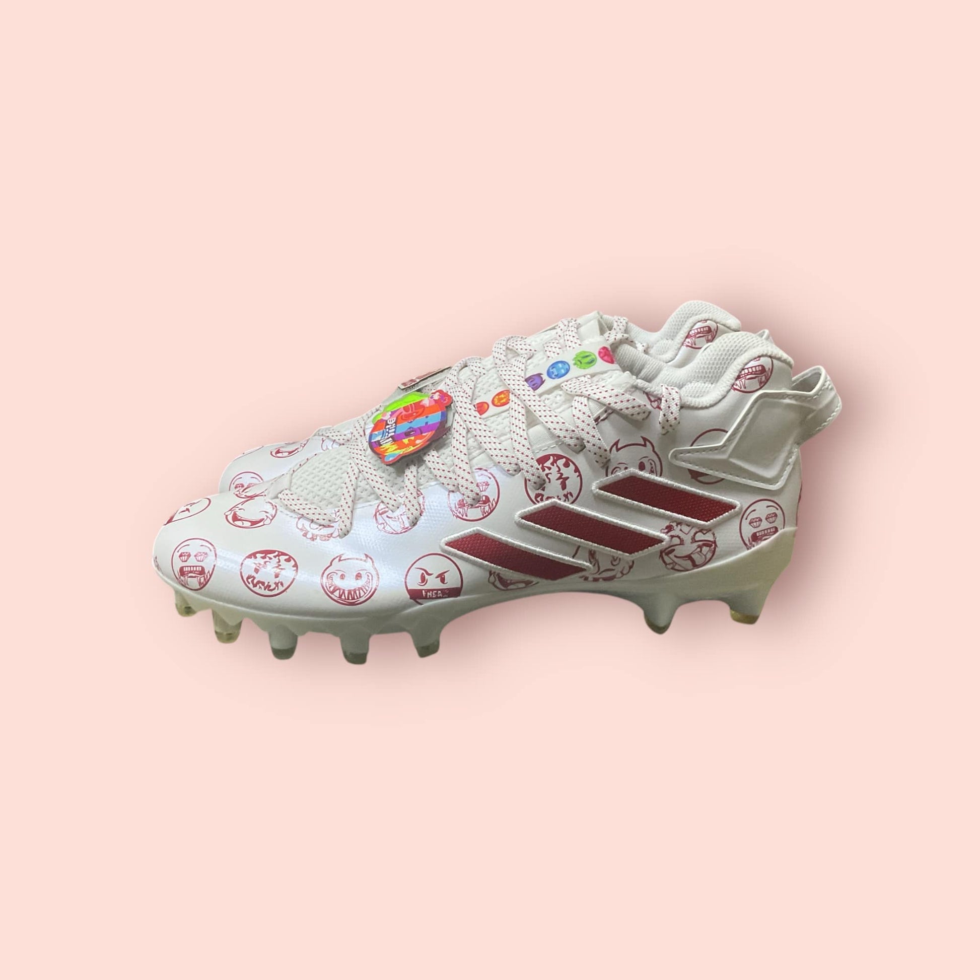 Zapatillas de béisbol Freak 22 Big Mood DSG SM en rojo, con suela de tacos moldeados para tracción y estilo en el campo