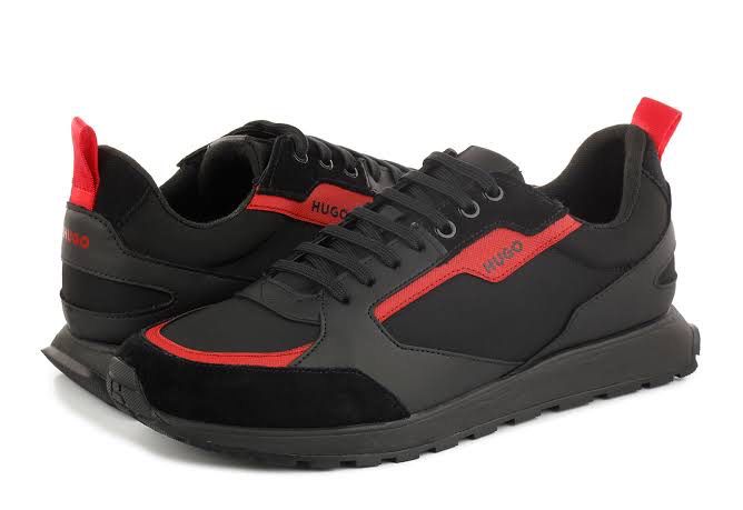 Hugo Boss ICELIN negro rojo, tenis, elegantes, gran diseño