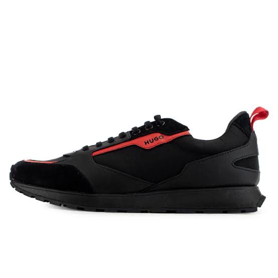 Hugo Boss ICELIN negro rojo, tenis, elegantes, gran diseño