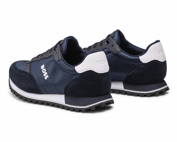 Hugo Boss PARKOUR azul negro, detalles en blanco, elegantes, diseño, tenis, deporte