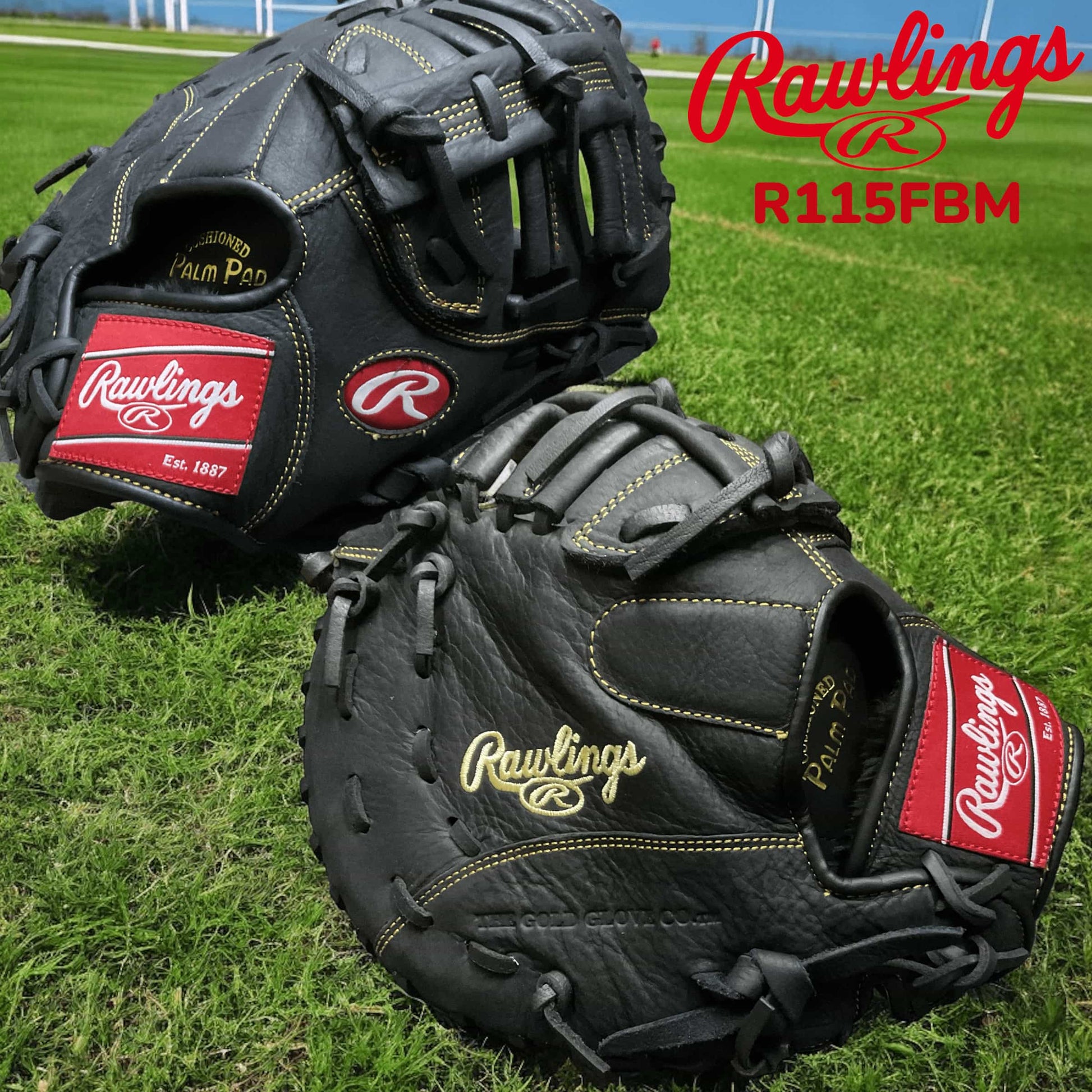 Mascota Rawlings Newman de 11.5" para primera base y lanzador derecho, con diseño compacto y bolsillo amplio para un control óptimo.