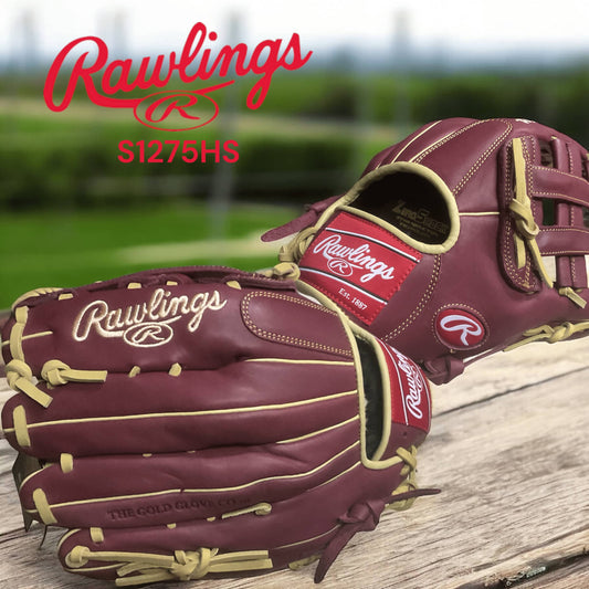 Guante Rawlings Sandlot Fielder de 12.75 pulgadas para lanzador derecho, con diseño vintage y amplio bolsillo ideal para atrapadas rápidas y precisas