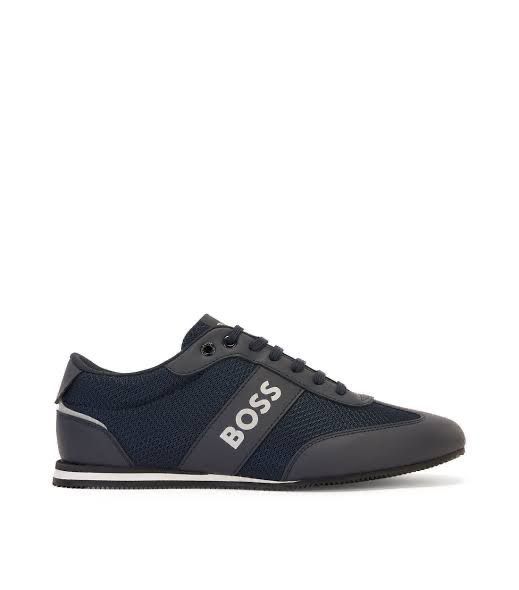 Hugo Boss, RUSHAM azul, suela baja, azules, detalles en blanco, zapatos tenis, elegantes, comodidad
