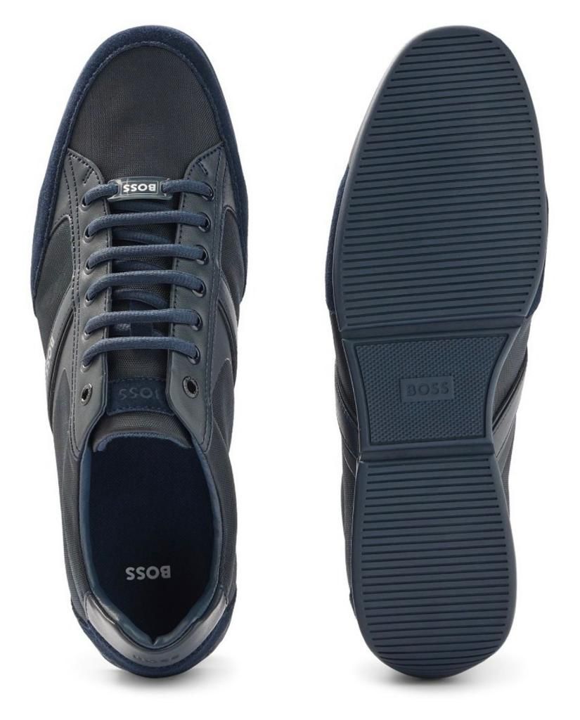 Hugo Boss, RUSHAM azul, suela baja, azules, detalles en blanco, zapatos tenis, elegantes, comodidad