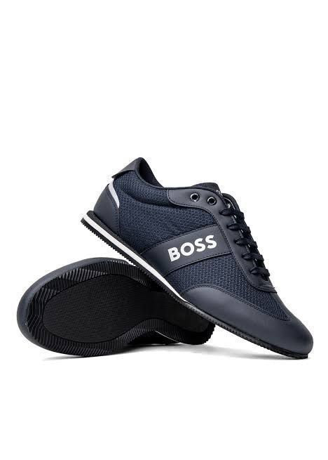 Hugo Boss, RUSHAM azul, suela baja, azules, detalles en blanco, zapatos tenis, elegantes, comodidad