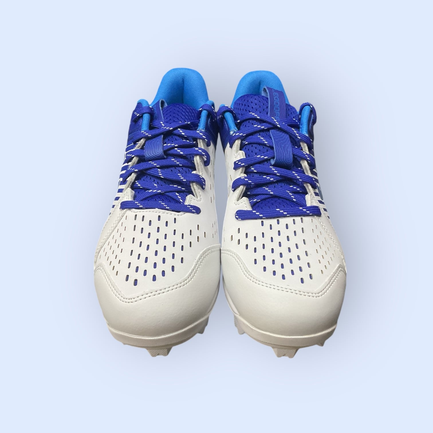 UA Leadoff Low RM azul/blanco, zapato de béisbol de corte bajo con parte superior ligera, plantilla acolchada y suela de goma para tracción, diseñado para jóvenes atletas