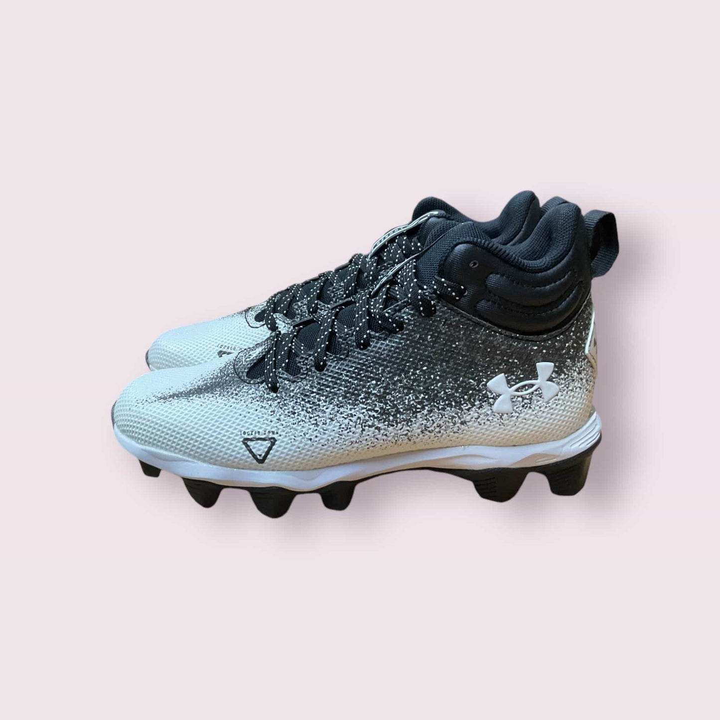 Botines UA Spotlight Fran RM 2.0 negros para fútbol y béisbol jóvenes jugadores
