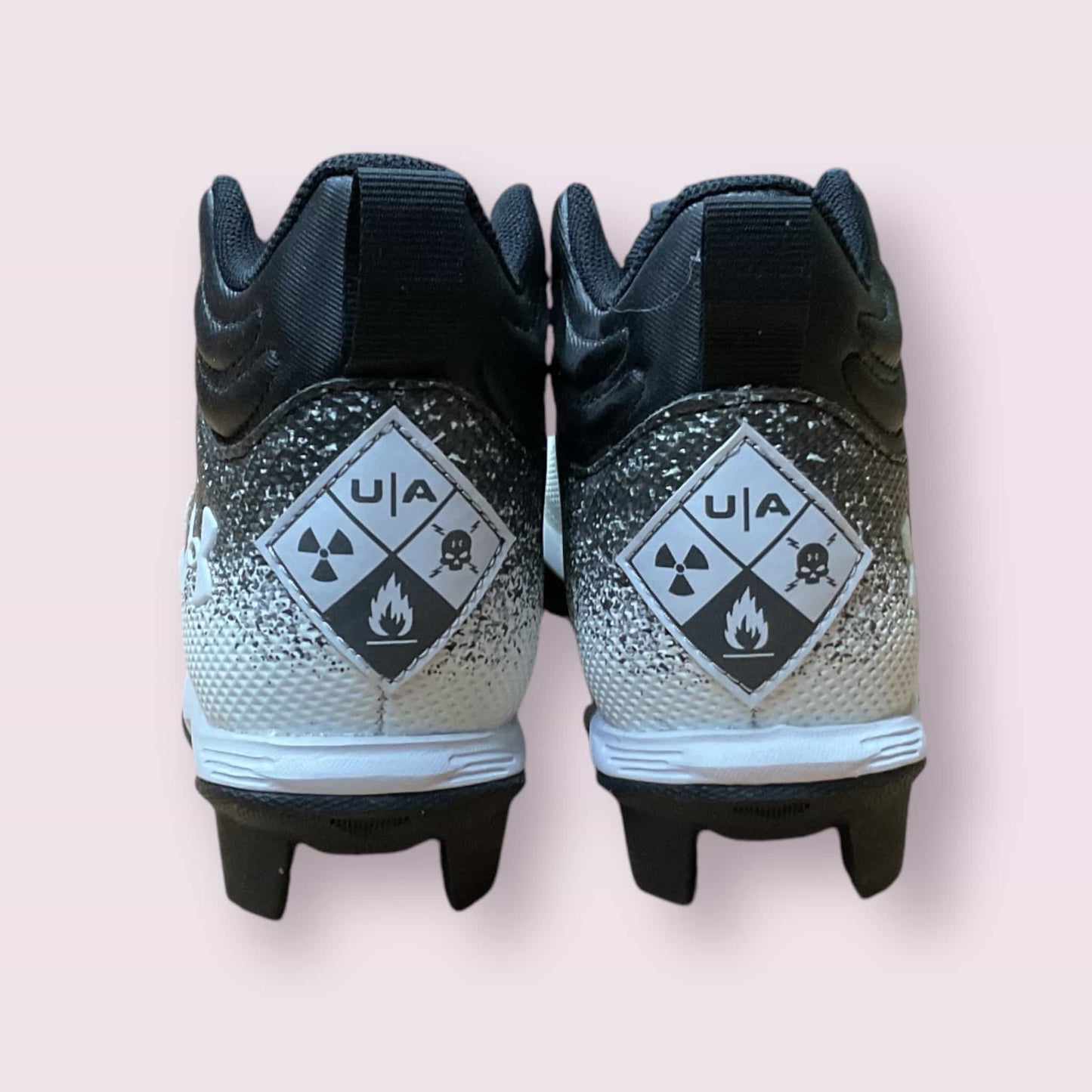 Botines UA Spotlight Fran RM 2.0 negros para fútbol y béisbol jóvenes jugadores