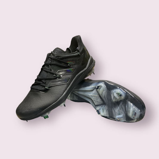 Zapatillas de béisbol Adizero Afterburner 8 en negro, ligeras y transpirables, con suela de tacos para máxima velocidad y tracción en el campo