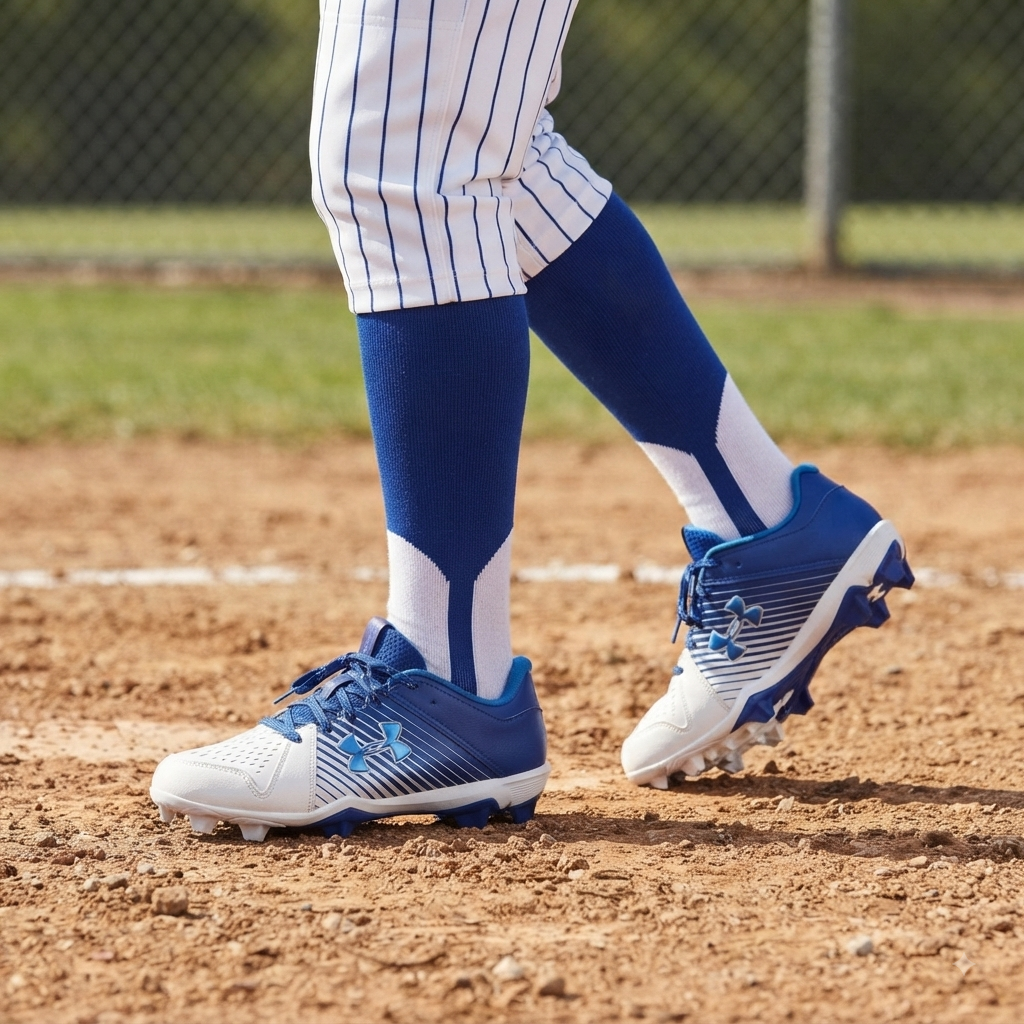 UA Leadoff Low RM Jr blanco y azul