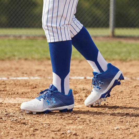 UA Leadoff Low RM Jr blanco y azul